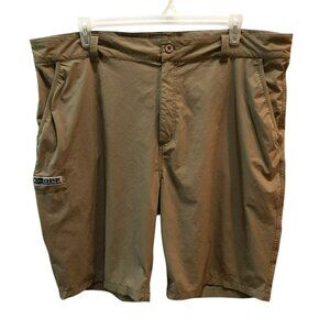 Drake Fishing Mens Size 44 Tan Stretch Flat Front Outdoor Performance Shorts